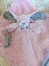 Blankets  Beyond Bunny Baby Security Blanket Pink Gray Baby Soft Lovey Easter 