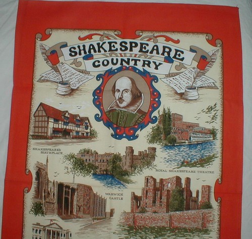 Shakespeare Country Linen Towel Vintage All Cotton Made In Britain England - Picture 2 of 3