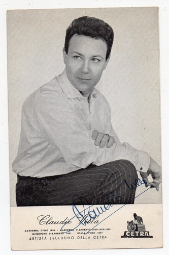 CLAUDIO VILLA - CETRA Exclusive Artist - Signed Photo - Late 1950s
