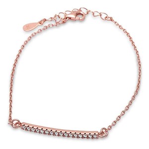 Rose-Gold-Over-Sterling-Silver-Micro-Pave-CZ-Bar-Link-Bracelet
