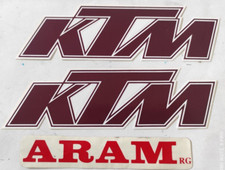 Coppia adesivi fregi decalco grafiche scritte KTM
