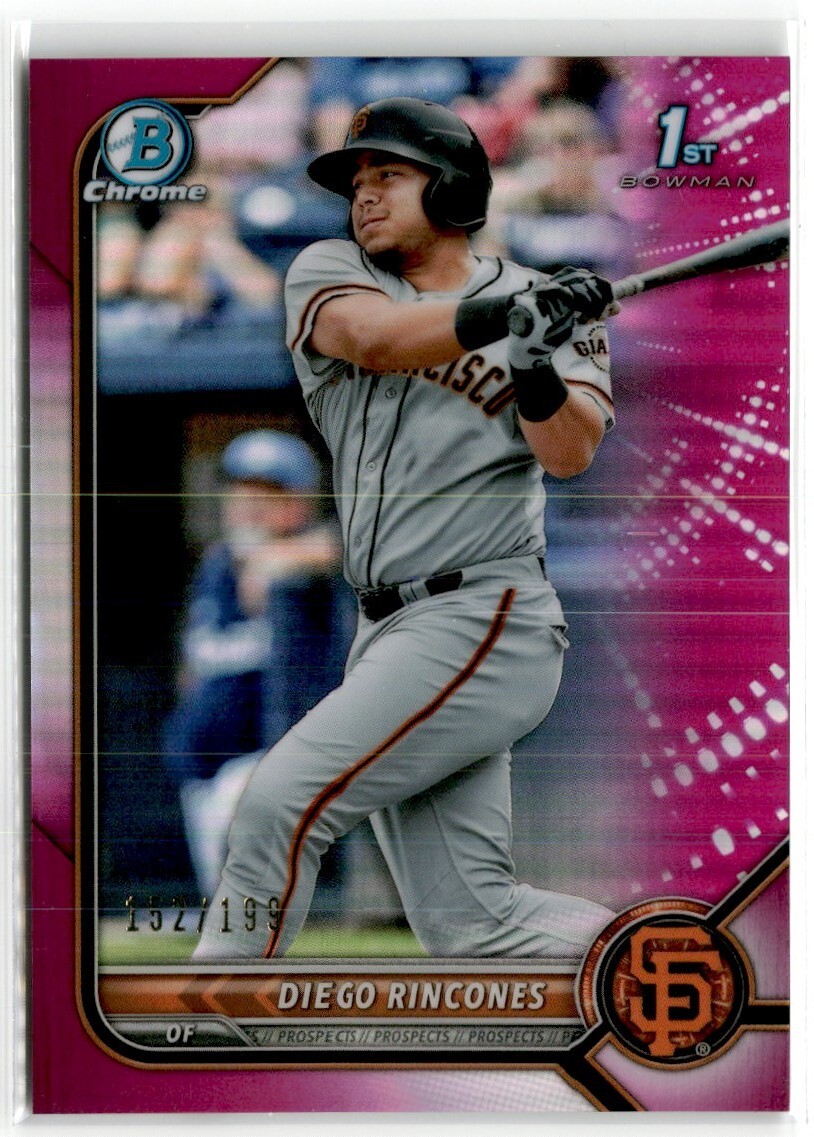 2022 Bowman Chrome Prospects Fuschia Refractor Diego Rincones 152/199 #BCP-65