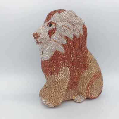 Lion Diamond Embedding Bag Water Diamond Magnetic Banquet Animal Banquet Handbag