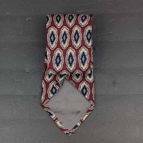 ROBERT TALBOTT for TOM WADE Tie USA Silk 51" Inches Multi Color Burgundy - Picture 2 of 6