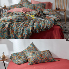 Boho Floral Duvet Cover Set - 3 Pieces with 2 Pillow Shams