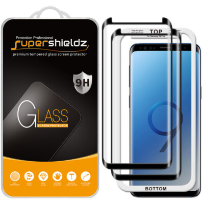2X Full Cover Tempered Glass Screen Protector for Samsung Galaxy S9 Plus