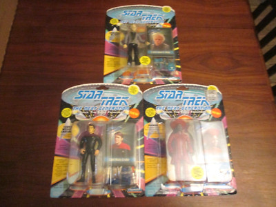 Menge 3 Vintage Star Trek TNG Actionfiguren Playmates McCoy Guinan Crusher 5''