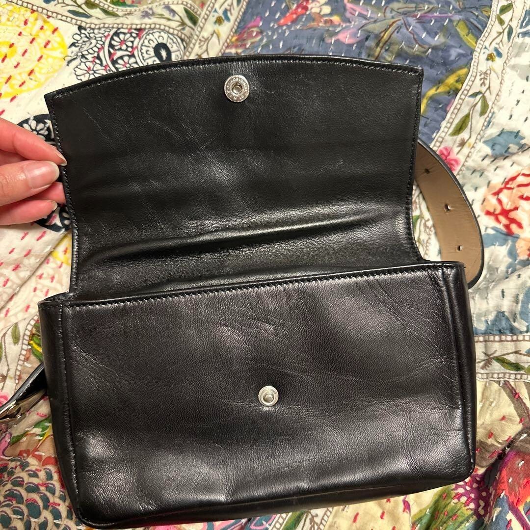 Maryam Nassir Zadeh Belt Bag Leather Black Women's Used From Maryam Nassir Zadeh Belt Bag Leather Black Women's Used From