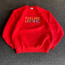 Vintage Oakland Yacht Club Crewneck Sweatshirt Red XL Hanes Classics Made in USA