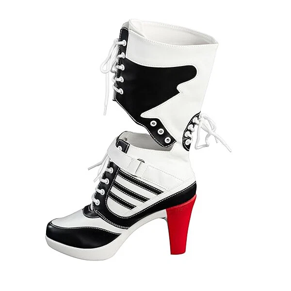 Mujeres Harley Niña Tacones Altos Botas Villano Escuadrón Halloween Disfraz Juegos con disfraces Foto 3 de 4