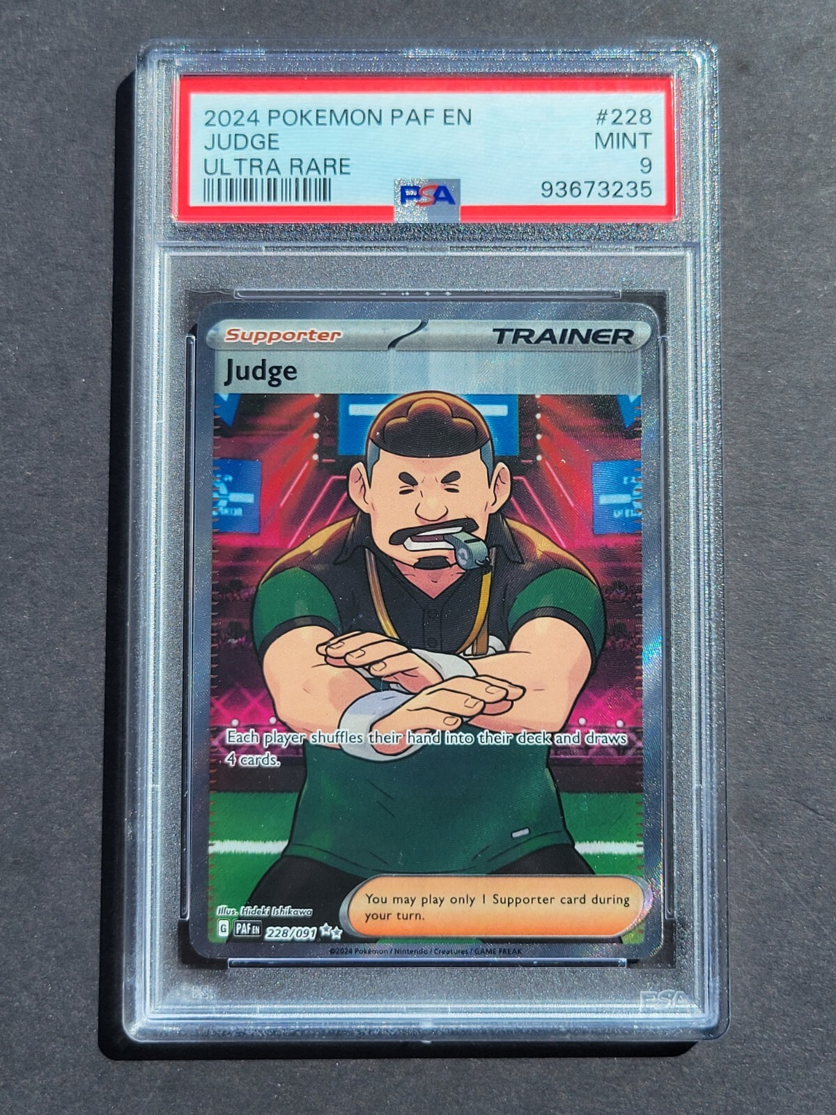 PSA 9 JUDGE 228/091 - SCARLET & VIOLET PALDEAN FATES ULTRA RARE - MINT