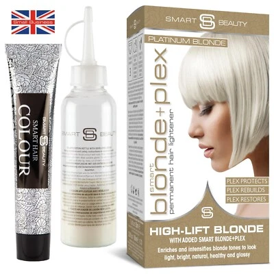 Smart Beauty Plex Platinum Blonde Dye Permanent. PPD Free, Vegan Cruelty-free