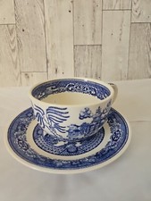 Blue Willow Cup and Saucer Set Blue Transferware
