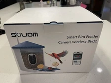 SOLIOM BF02 Bird Feeder with Camera Wireless Outdoor, 2K HD Wild Bird Watchin...