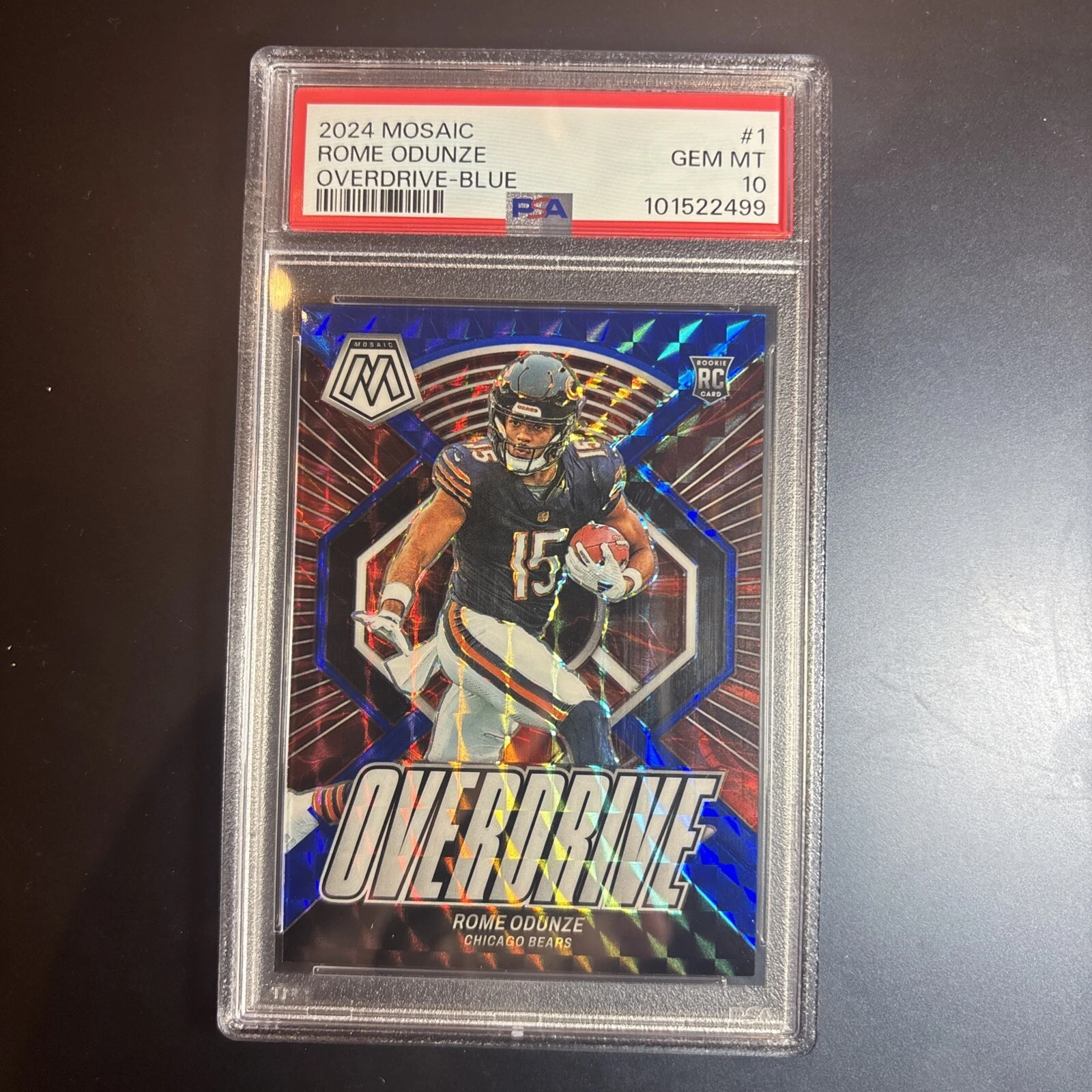 Rome Odunze Panini Mosaic Overdrive #1 Blue