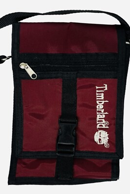 Timberland Waist Belt Bag Fanny Pack Crossbody Burgundy Black Sling Pouch 