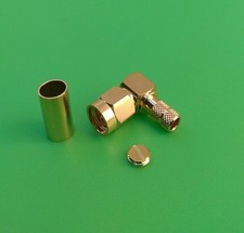  5 SETS SMA Male Right Angle crimp RG58 RG142 RG400 LMR195 - USA Seller