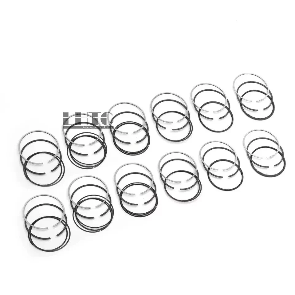 12pcs Piston Rings Set STD For For Ferrari 599 GTB Enzo F430 Challenge 6.0 F140 - Image 2 of 3