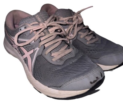 Asics Womens Gel Contend 7 1012A911 Gray Running Shoes Sneakers Size 8 READ