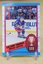 1989-90 O-Pee-Chee OPC Hockey #321 Calder Trophy - Brian Leetch - NY Rangers