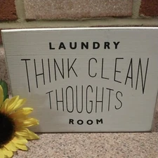 Quill to Paper By Sixtrees Handcrafted &Designed In USA Laundry Room Sign