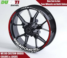 DUCATI DIAVEL Set Adesivi Cerchi Decalcomanie Ruota Supersport Panigale XDIAV...