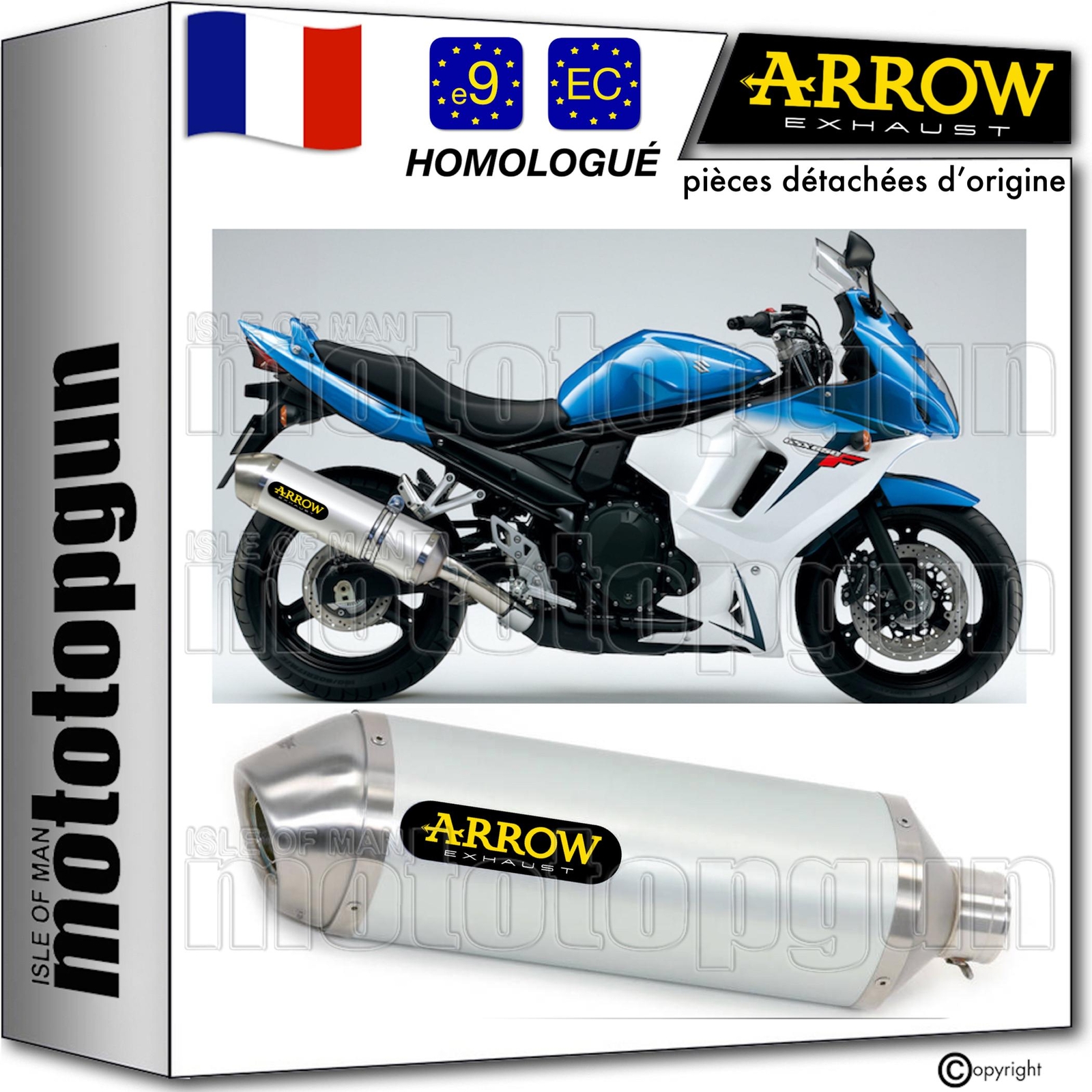 Pot echappement Arrow pour Suzuki GSX 650 F 2008 idéal pour vos roadtrips et trajets professionnels