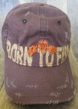BASS PRO SHOPS Youth Hat Baseball Cap Adjustable Distressed Born To Fish 19