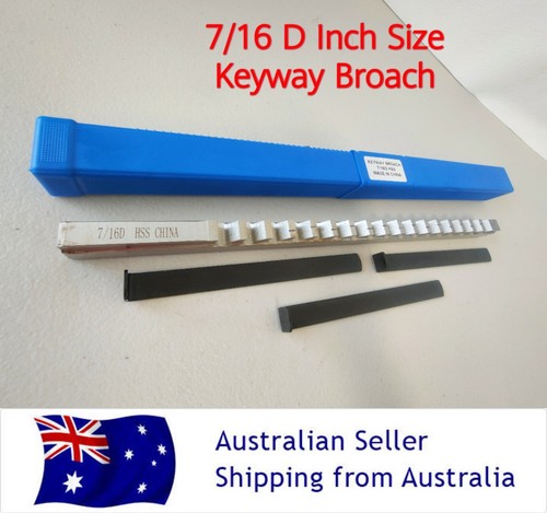 7/16" D Push Type Keyway Broach Cutter Inch Size W2High Speed Steel Cutting Tool - Foto 5 di 7