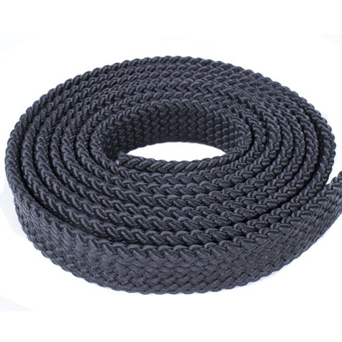Black 10 Feet 1 Inch PolyPro Rope - Flat Hollow Braids