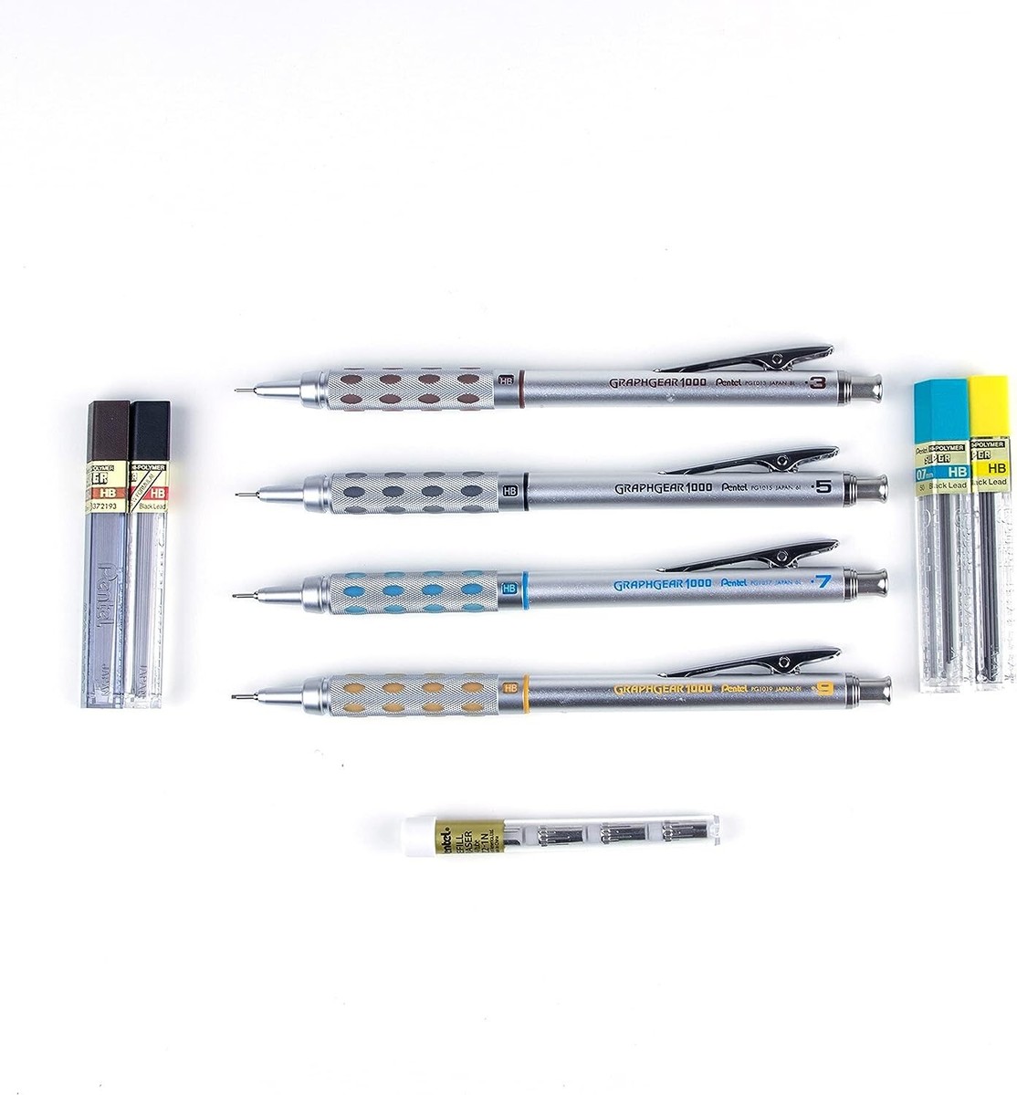 Pentel refill Erasers For 120 DX automatico matita meccanica Z2 – 1 N (confezione da 1 – 4 pezzi