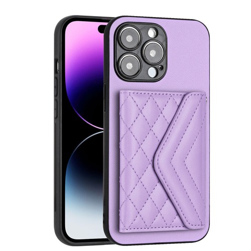 Grid Leather Luxury Phone Case for iPhone 15 14 13 12 11 Pro Max XR XS 7 8 SE - Picture 13 of 15
