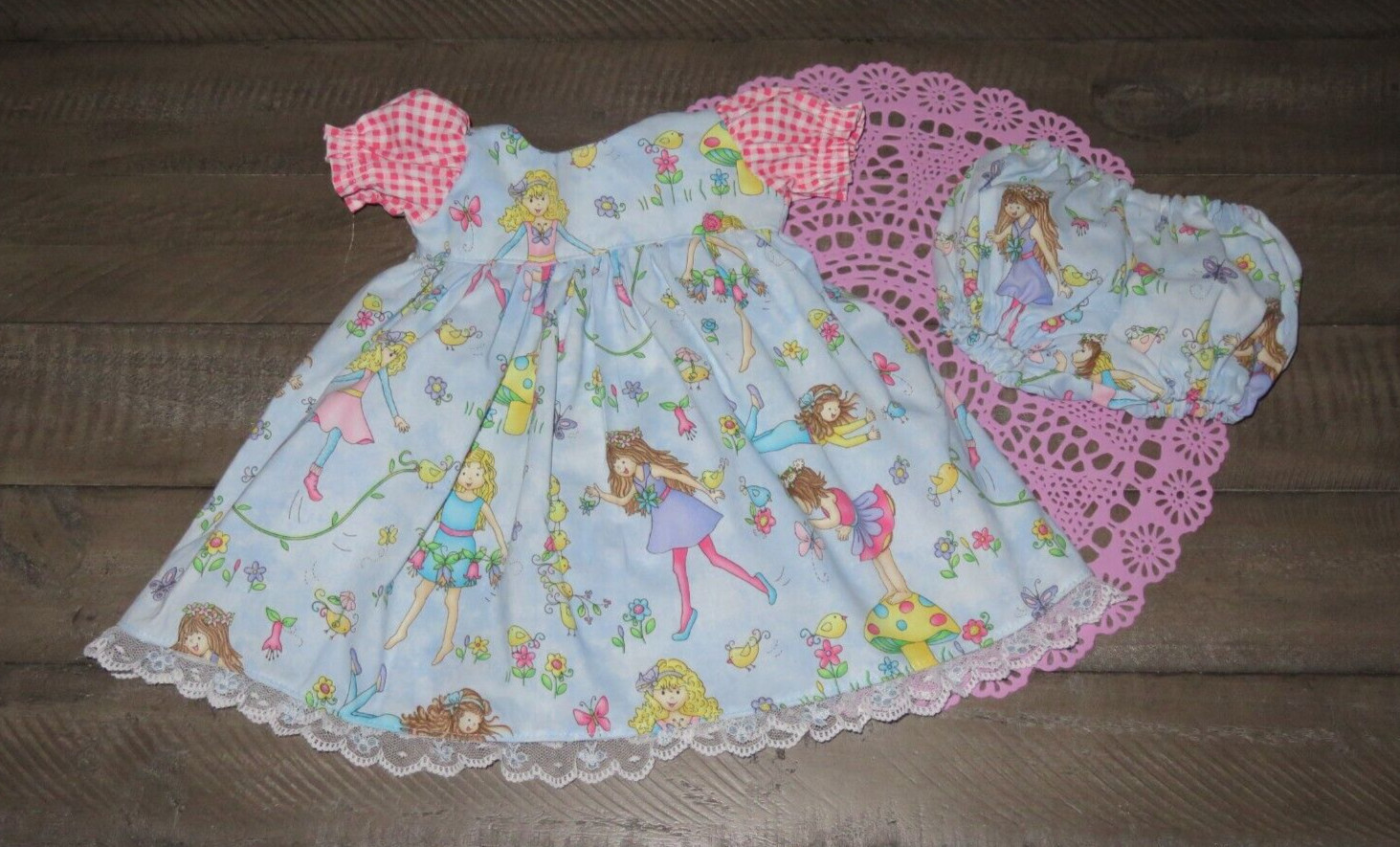 For 23" - 24" Baby Dolls - "my Bestie's" Blue Dress Set