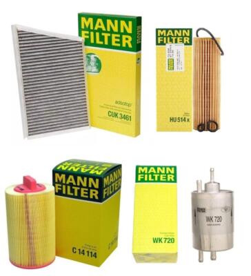 Mann Oil Air Carbon Cabin Fuel Filter Service Kit for Mercedes W203 C230 1.8 L4