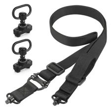 Tactical Quick Detach 1 2 Point Retro Rifle Sling + 2Pcs MLOK Sling Swivel Mount