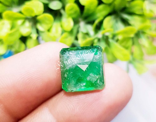 Hermosa Preciosa Piedra Preciosa Suelta Cuadrada de Alta Calidad Esmeralda Verde 10.50 Ct - Imagen 6 de 7