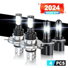 For Ford Focus 2000-2004 4PC LED Headlight High/Low Beam + Fog Light Bulbs 6000K