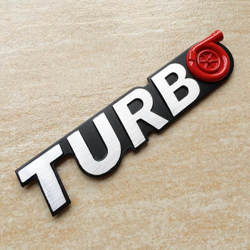 1Pc Metal Turbo T Charged Engine Fender Trunk Tailgate Badge Decal ...