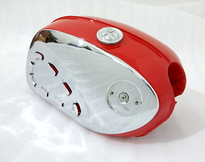 Honda CB77 305 SUPERHAWK 61-68 ALLOY RED FUEL TANK +CHROME SIDE