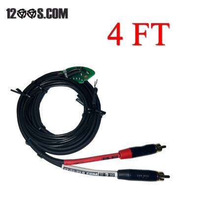 4 FT TECHNICS 1200 1210 GOLD TIP SHIELDED RCAS STOCK RCA PCB BOARD & GND WIRE