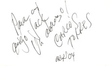 Carlos Torres Signed Auto 3x5 Index Card Queen of Flow