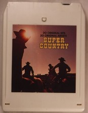 SUPER COUNTRY / 20 TRACK COMPILATION / 8-TRACK TAPE / CBS 13877