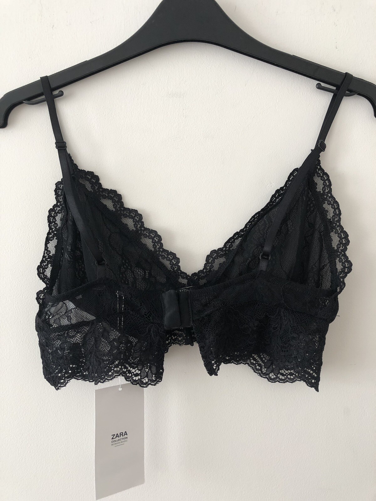 zara black bralette