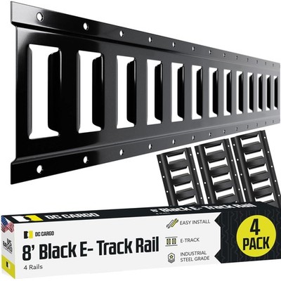 E Track Tie Down Rail Kit 8 (4 Pack) for Garages Vans Trailers Motorcycle Tie