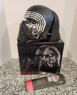 Kylo Ren Black Series 2015 STAR WARS Electronic Voice Changer Helmet WORKING Box