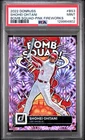 2022 Panini Donruss Bomb Squad Shohei Ohtani Pink Fireworks PSA 9