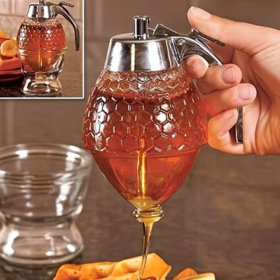 1pc Honey Dispenser with Storage Rack