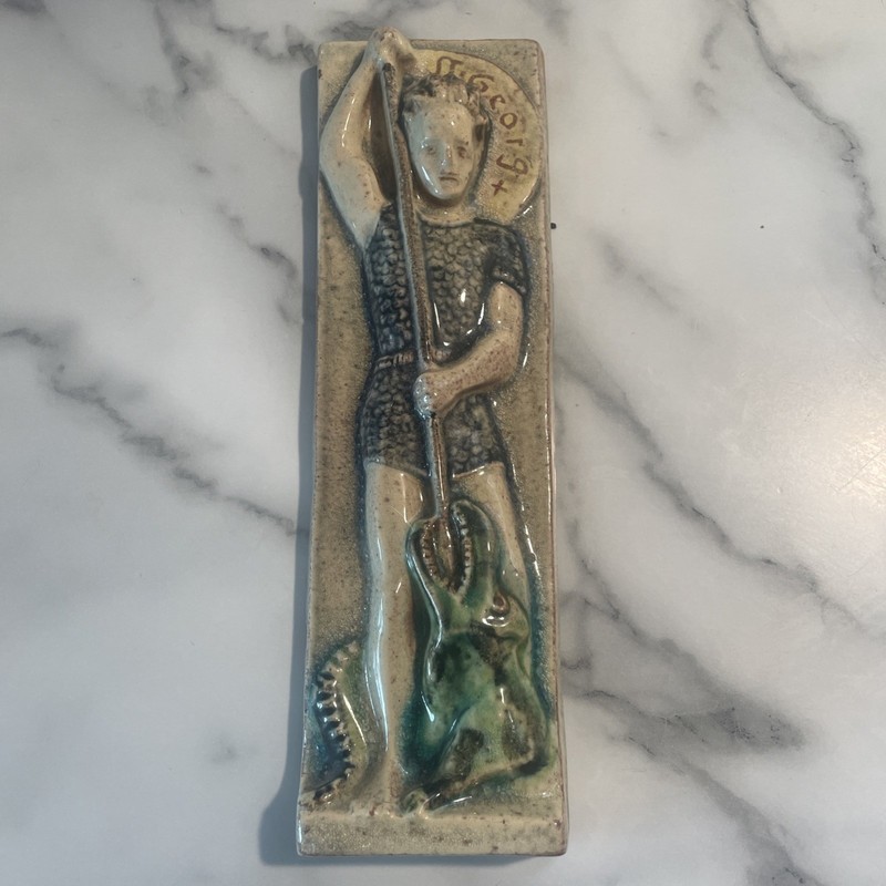 Glaze Terra-Cotta St. George Tile