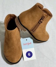 Cat Jack Penelope Toddler Girls Size 6 Boots Cognac Booties Side Zipper New