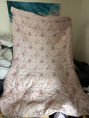   Vtg Laura Ashley girls  tea party Floral TWIN Comforter Reversible USA  